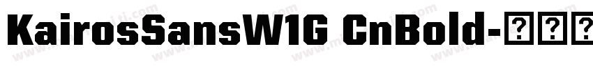 KairosSansW1G CnBold字体转换